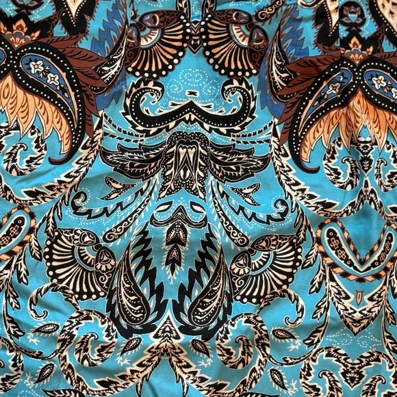 Topshop NWT Blue Paisley Cutout Backless Halter Festival Maxi Dress- Size 4 - Picture 8 of 9